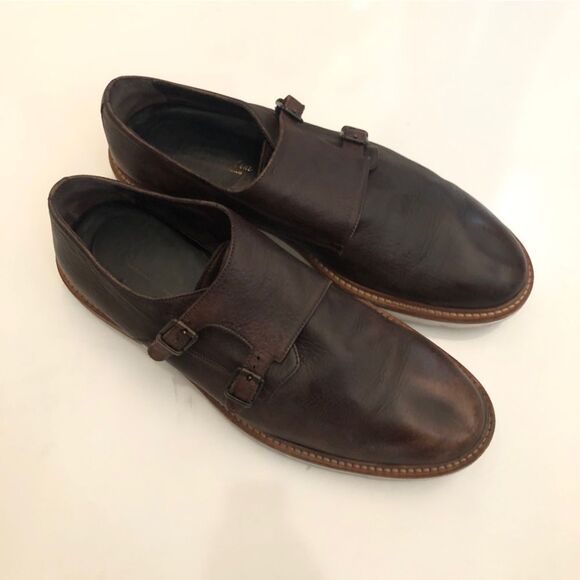 Rolando Sturlini Double Monk Strap leather shoes Mens 43 made Italy - Picture 3 of 16